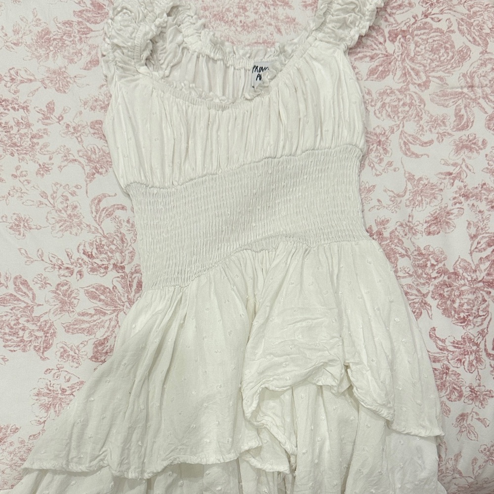White Ruffled Dress